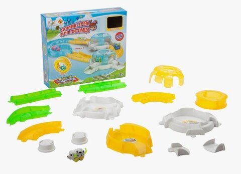 Трек с домиками для питомца на батар., озвученный, BOX 32×38×8 см, 4 вида.