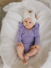 Боди лапша с длинным рукавом и крылышками, Лавандовый