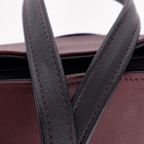 Сумка Саломея 362 гладкий бордо + черный