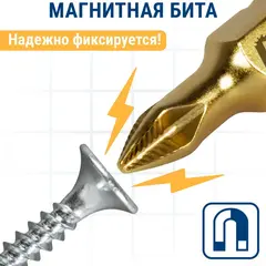 Бита отверточная ПРАКТИКА Эксперт PH-1 х 25мм Tin (037-008)