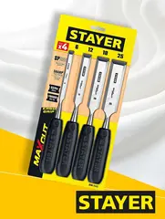 STAYER Max-Cut, 4 предм, набор стамесок (1820-H4)