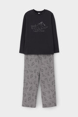 пижама  для мальчика  К 1600/графит,дино друзья