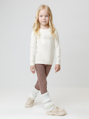 лонгслив  для девочки  КР 302267/молочный 1005 к662