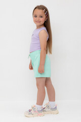 шорты  для девочки  КР 400548/зеленый ручей к541