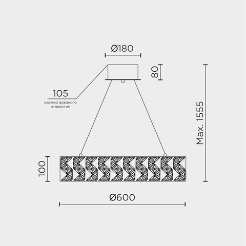 Подвесная светодиодная люстра Modelux ML.335.600 CR