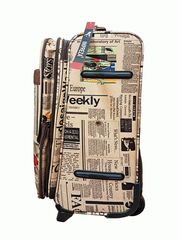 Чемодан ткань Impreza Газета 2 колеса 78х50х36(+3) см/120 (130)л/4.8 кг (ХL)3