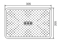 Лейка верхнего душа 305мм x 205мм BELZ BD02-7 черный