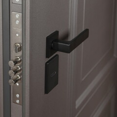 Входная дверь уличная АСД с терморазрывом 3К Норильск муар коричневый с зеркалом/ Белый матовый