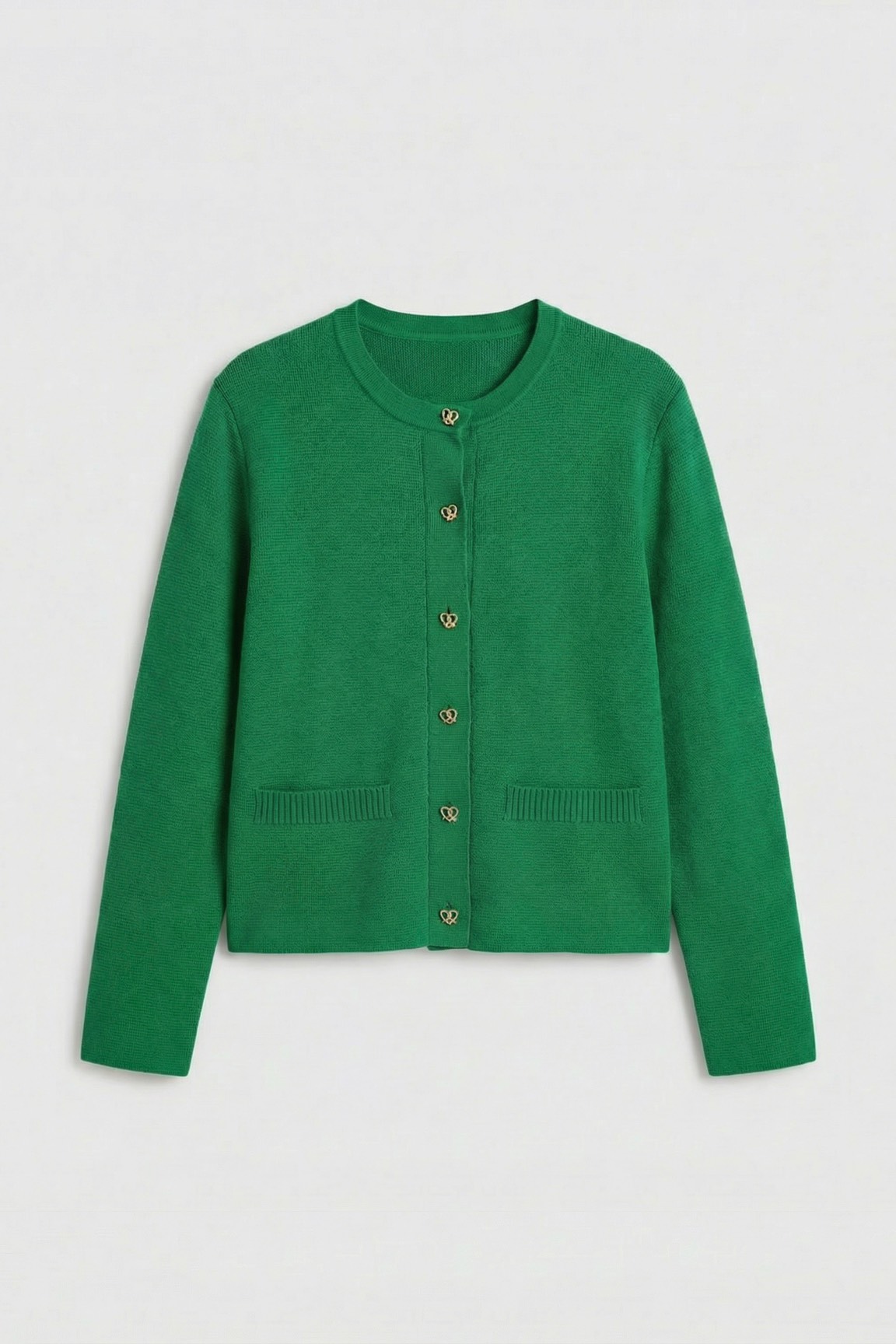 Жакет вязаный, зеленый