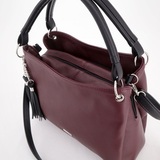 Сумка Саломея 264 наппа бордо + черный