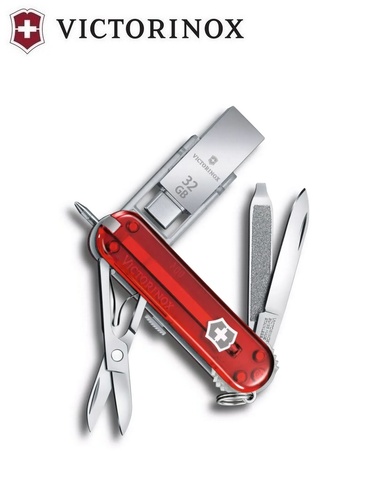 Нож-брелок Victorinox USB 32 Гб, 58 mm, 8 функций (4.6235.TG32B10)