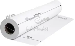 Бумага Cactus CS-PSG200-61030 24"(A1) 610мм-30м/200г/м2/белый полуглянцевое для струйной печати втулка:50.8мм (2") — фото 2