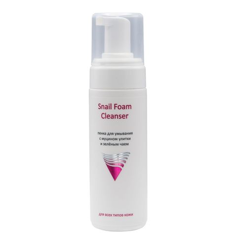 Пенка для умывания с муцином улитки и зелёным чаем Snail Foam Cleanser, 160 мл, ARAVIA Professional