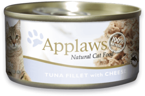 купить эпплоуз Applaws Cat Tuna Fillet & Cheese консервы для взрослых кошек, филе тунца и сыр