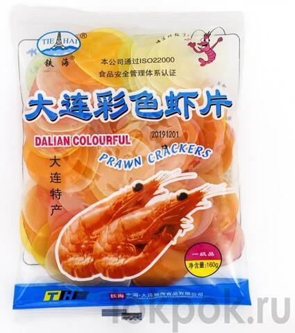 Чипсы креветочные Tie Hai Colourful prawn Crackers, 160 гр