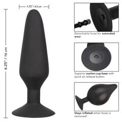 Черная анальная пробка с расширением COLT XXXL Pumper Plug with Detachable Hose - 16 см. - 