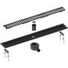 Timo DS230106/03 Душевой лоток Drain System 600 с вставкой "lines", Чёрный (DS230106/03)