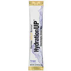 California Gold Nutrition, HydrationUP, смесь для приготовления электролитического напитка, виноград, 20 пакетиков, 4,7 г (0,17 унции) в каждом