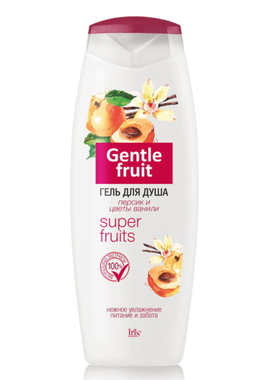 Белорусский гель для душа Gentle Fruit "Персик и цветы ванили" 400мл ...