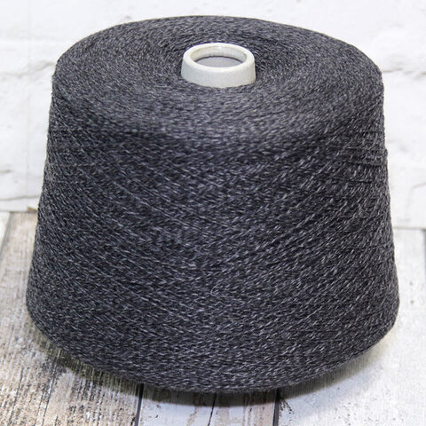 Смесовка с кашемиром (20%) NEW MILL / GAMMA антрацит, мулине