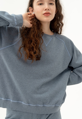 Свитшот реглан Bowery NYC однотонный Dusk