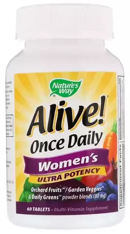 Nature's Way Alive! Ultra Potency - Комплекс Витаминов и Микроэлементов для Женщин, 60 капсул c iHerb