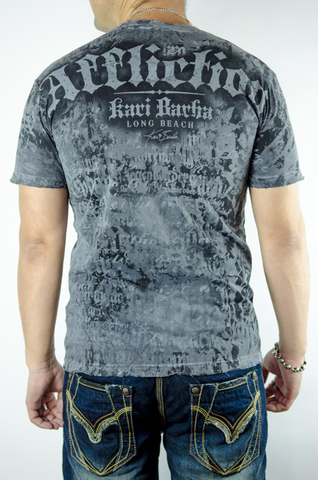 Affliction | Футболка мужская Kari Barba Medusa Tee Signature Series A597 спина