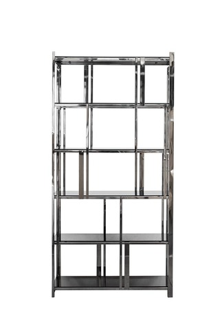 Стеллаж Garda Decor черный-серебряный 13RXSH3052-SILVER
