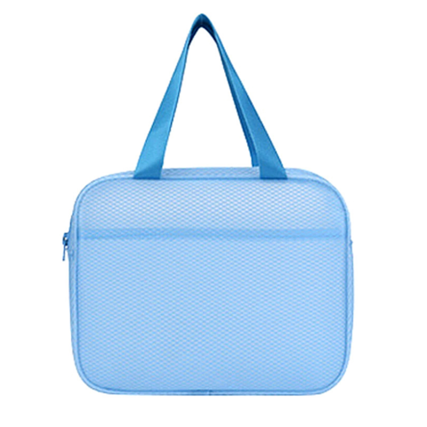 Водонепроницаемая пляжная сумка с двумя карманами Beach Bag голубая