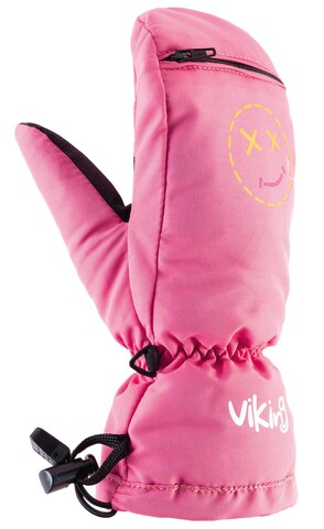 Картинка варежки лыжные Viking Smaili pink - 1