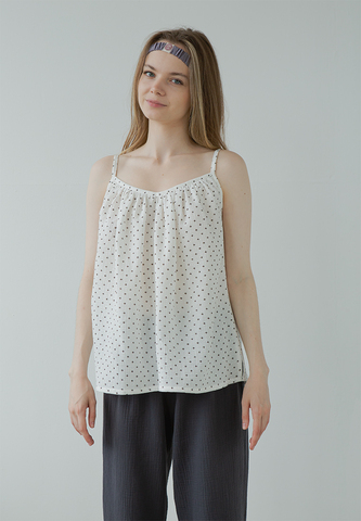 Топ на бретельках Luxberry Муслин и комфорт белый