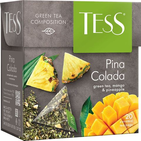 Чай зеленый Tess Pina colada 20 пирамидок