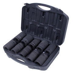 МАСТАК (100-68010C) Набор глубоких торцевых головок 1", шестигранные, 21-41 мм, для мультипликатора, 10 предметов