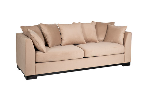 Диван трехместный раскладной Garda Decor Roberto бежевый GD-ROBERTO-3M-1