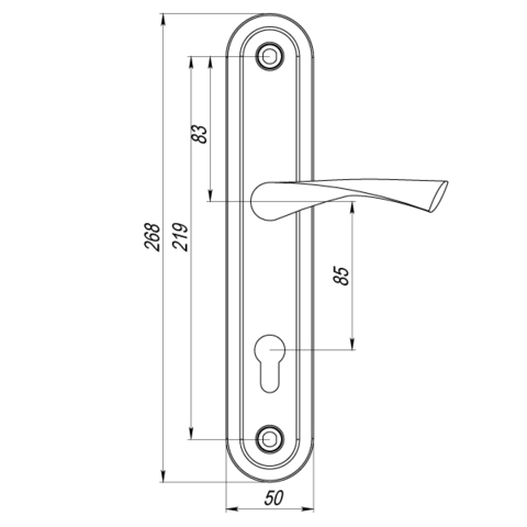 Ручка на планке P90 8504 CRONA AB