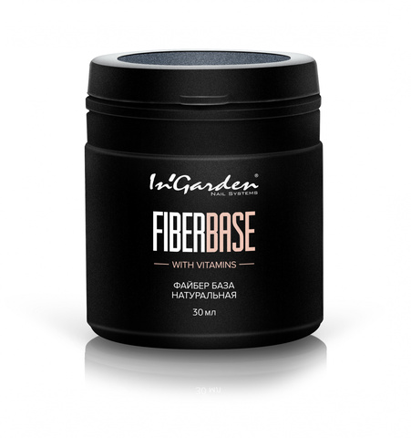 Каучуковая Файбер база натуральная с витаминами Е и В5 FIBER, 30 мл
