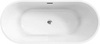 BelBagno Uno BB701 BB701-1600-730-K Акриловая ванна отдельностоящая, овальная, со сливом-переливом, с донным клапаном 160x75 см