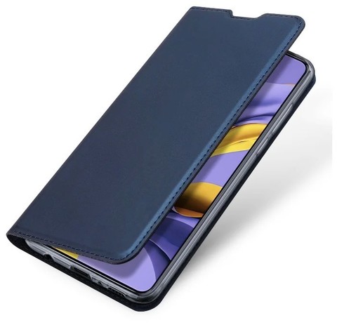 Чехол книжка-подставка Dux Ducis с магнитом для Xiaomi Redmi Note 10 Pro (Global версия) (Темно-синий)