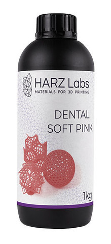 Фотополимер HARZ Labs Dental Soft Pink, розовый (1 кг)