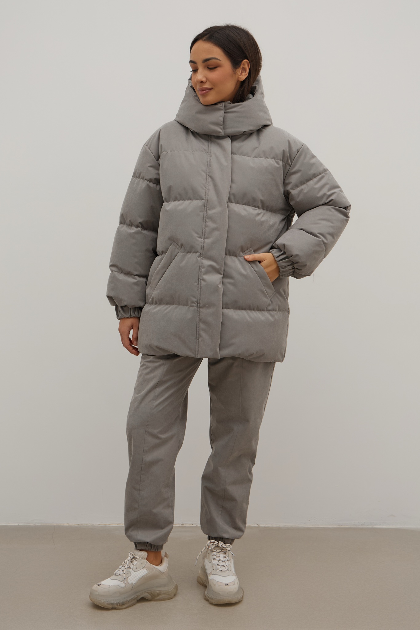 Пуховик COLD SEASON, пепельный