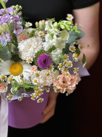 Цветы в коробке «Дыхание лета»