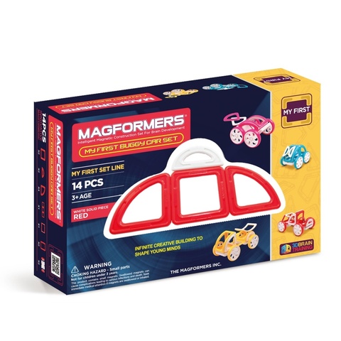 MAGFORMERS Магнитный конструктор Моя первая машинка, красный (63145)