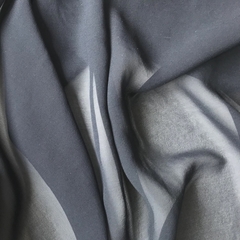 Шифон шелковый темно синий 1129