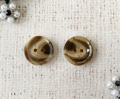 Пуговицы, d 1,8 см, 2 прокола, коричневый