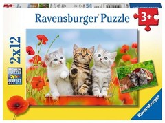 Puzzle Kitten Adventures 2x12 pcs