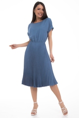 Платье Летнее  (гофре, джинс) Diolche