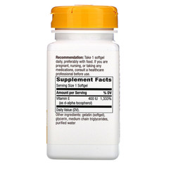 Nature's Way, Vitamin E, 400 IU, 100 Softgels