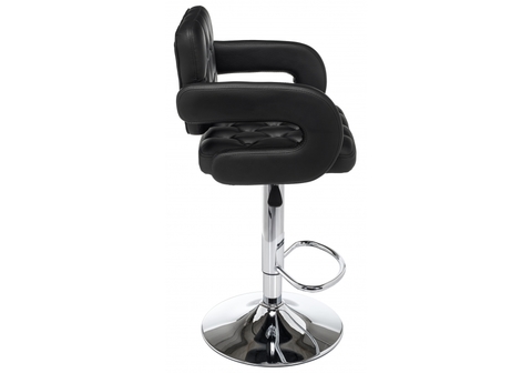 Барный стул Shiny черный 58*58*92 Хромированный металл /Черный
