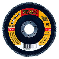 Круг MESSER шлифовальный лепестковый торцевой плоский (электрокорунд) А60(П) 125х22
