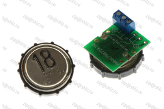 Кнопка (кнопочный модуль) ВКЛ13А-7-4П "18 этаж", круглая, с кодом Брайля